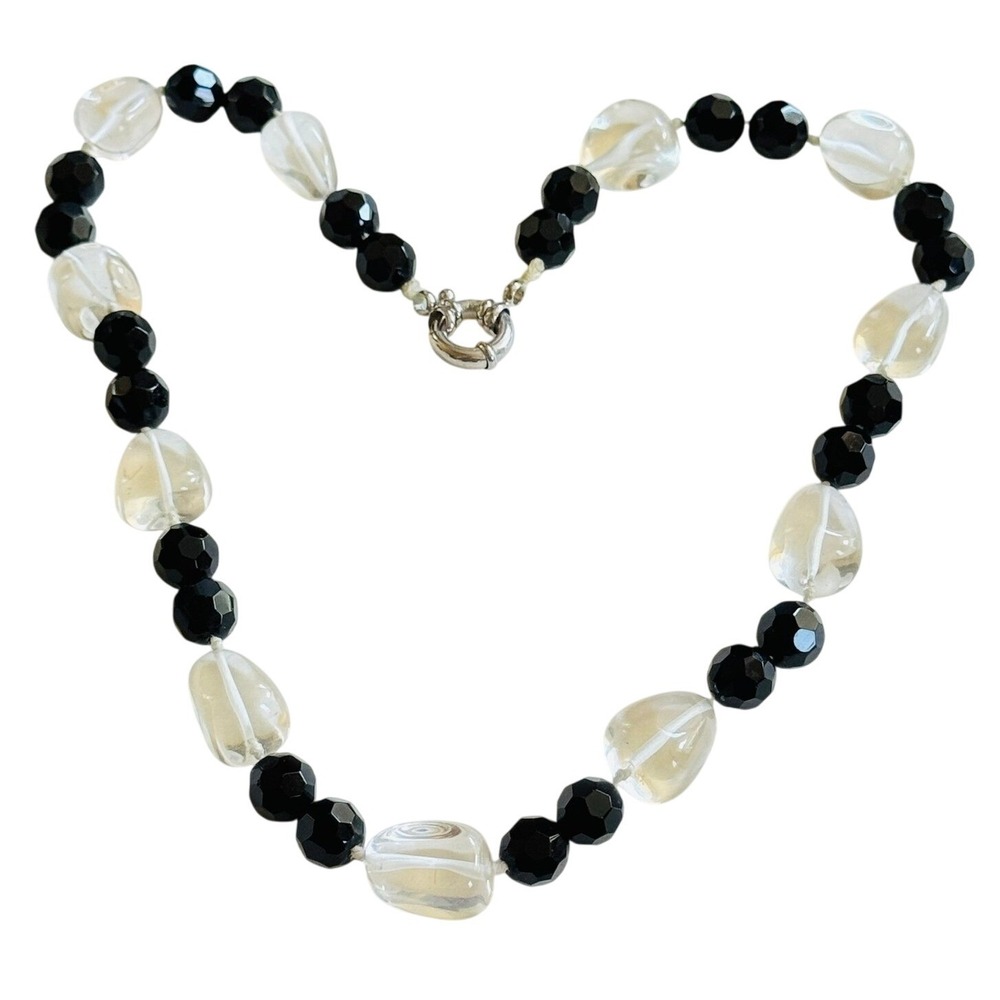 Regal‎ Elegant Rock Quartz crystal Necklace VtG collar Genuine stone Natural 20"